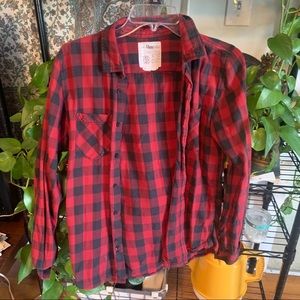 44MM red and black flannel top